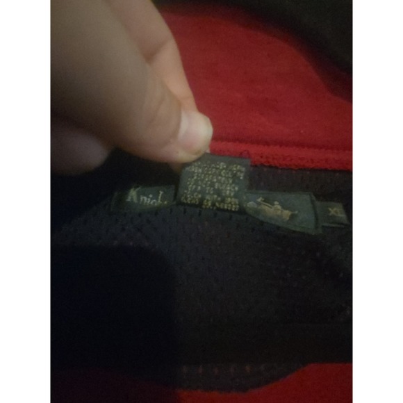 Knights of Round Table Red Navy White Quarter Zip, Adult XL Pullover, Sweatshirt - Picture 5 of 7